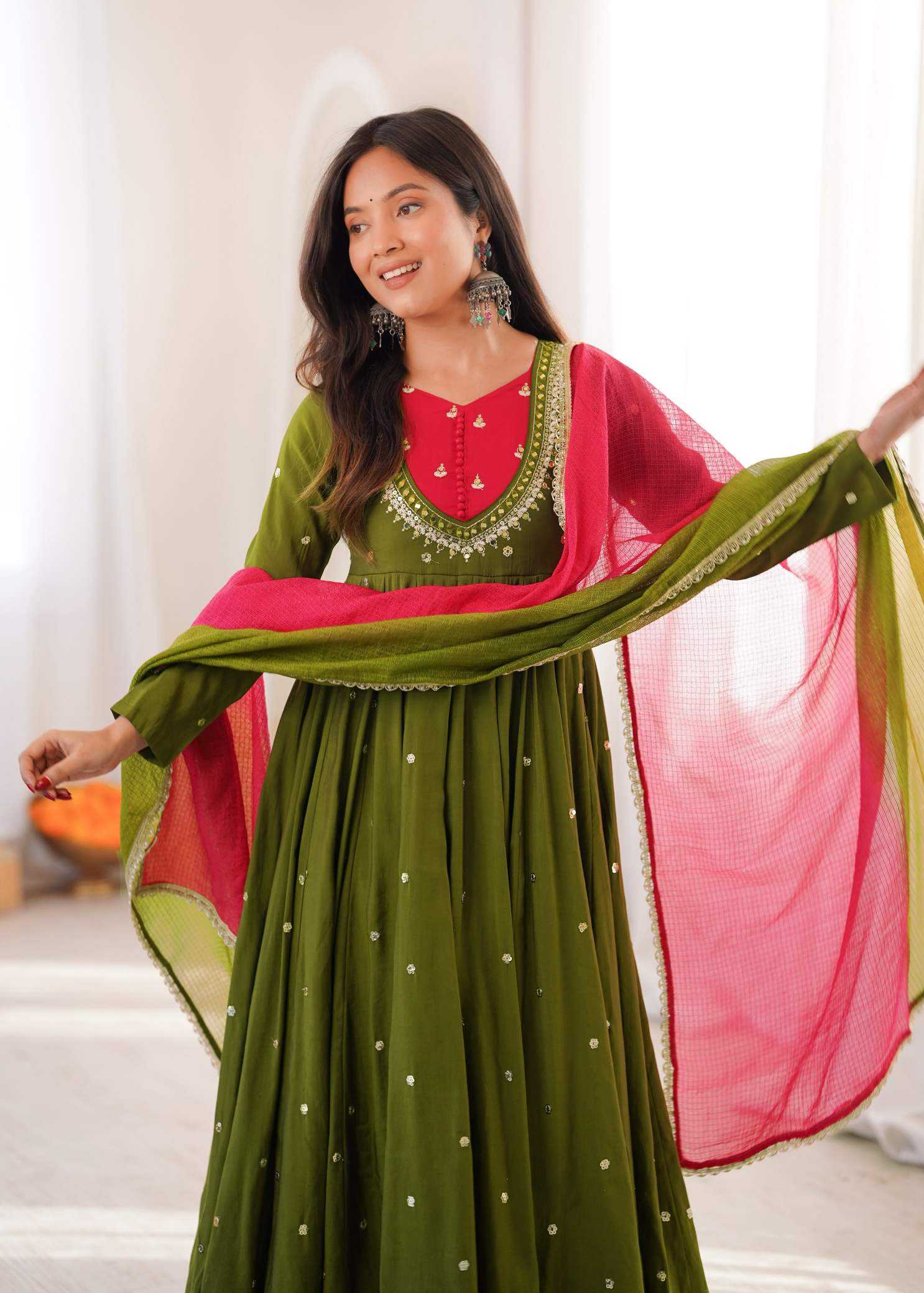 Embroidery Gown