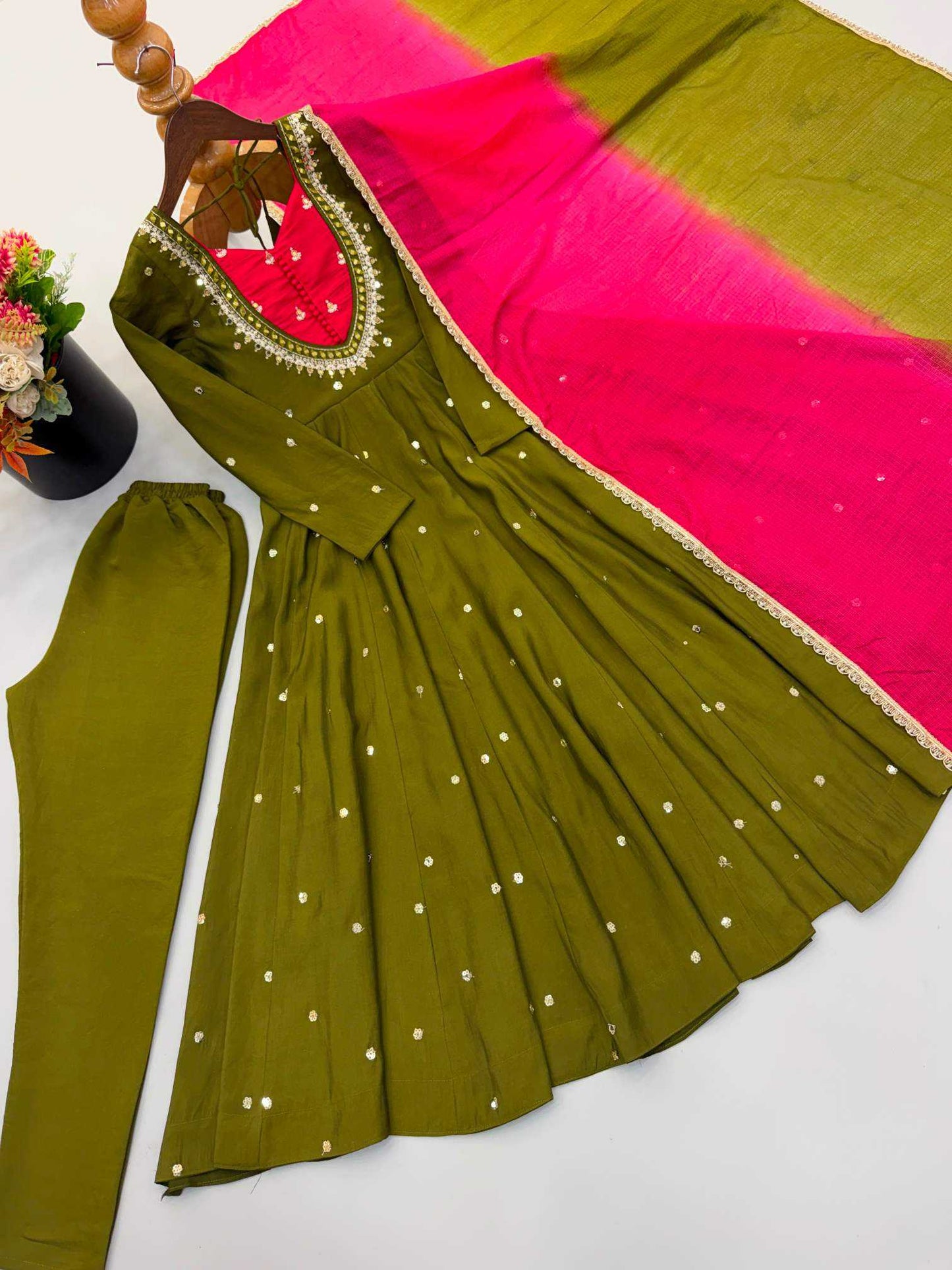 Embroidery Gown