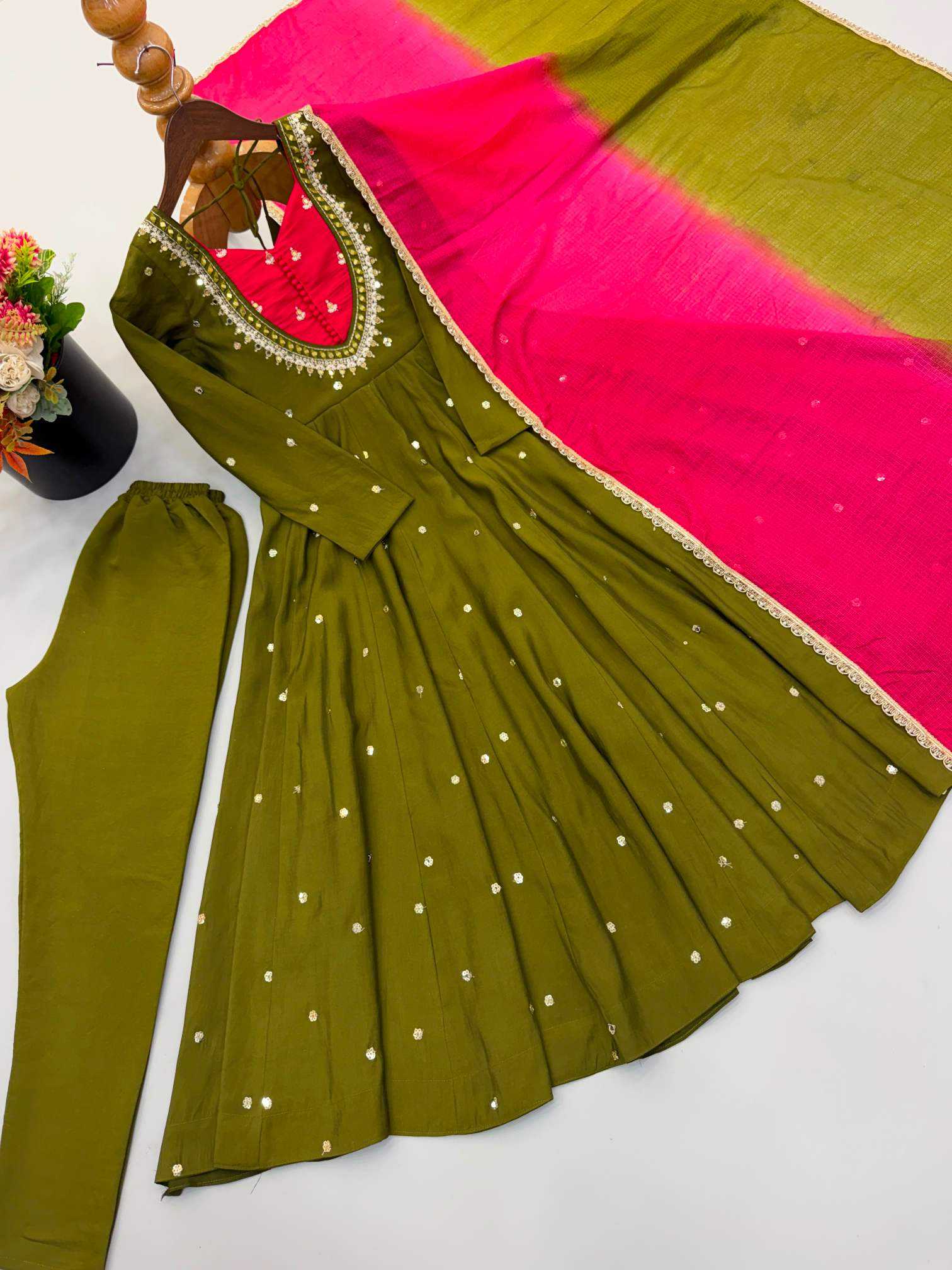 Embroidery Gown