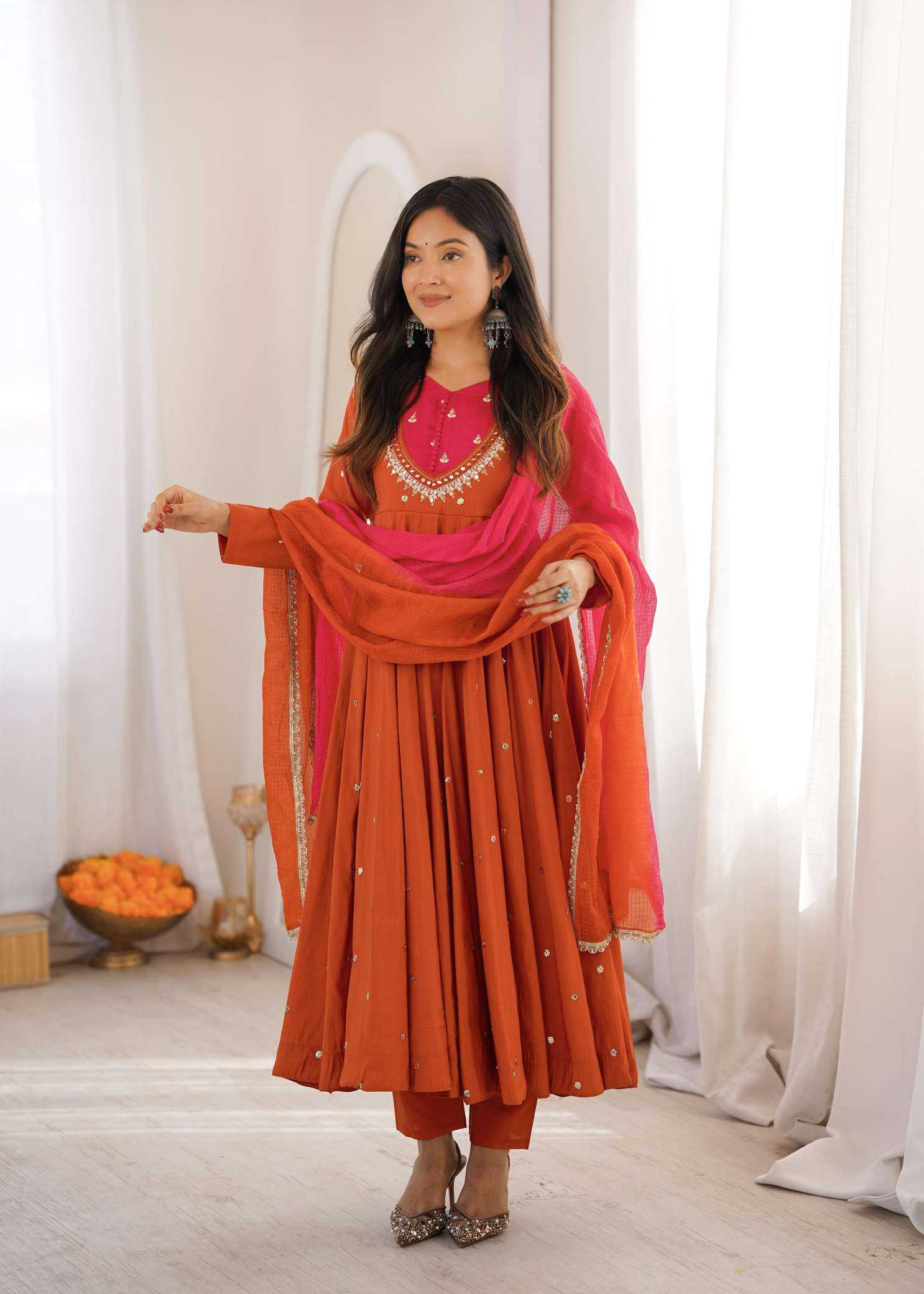 Heavy Roman Silk Embroidery Gown