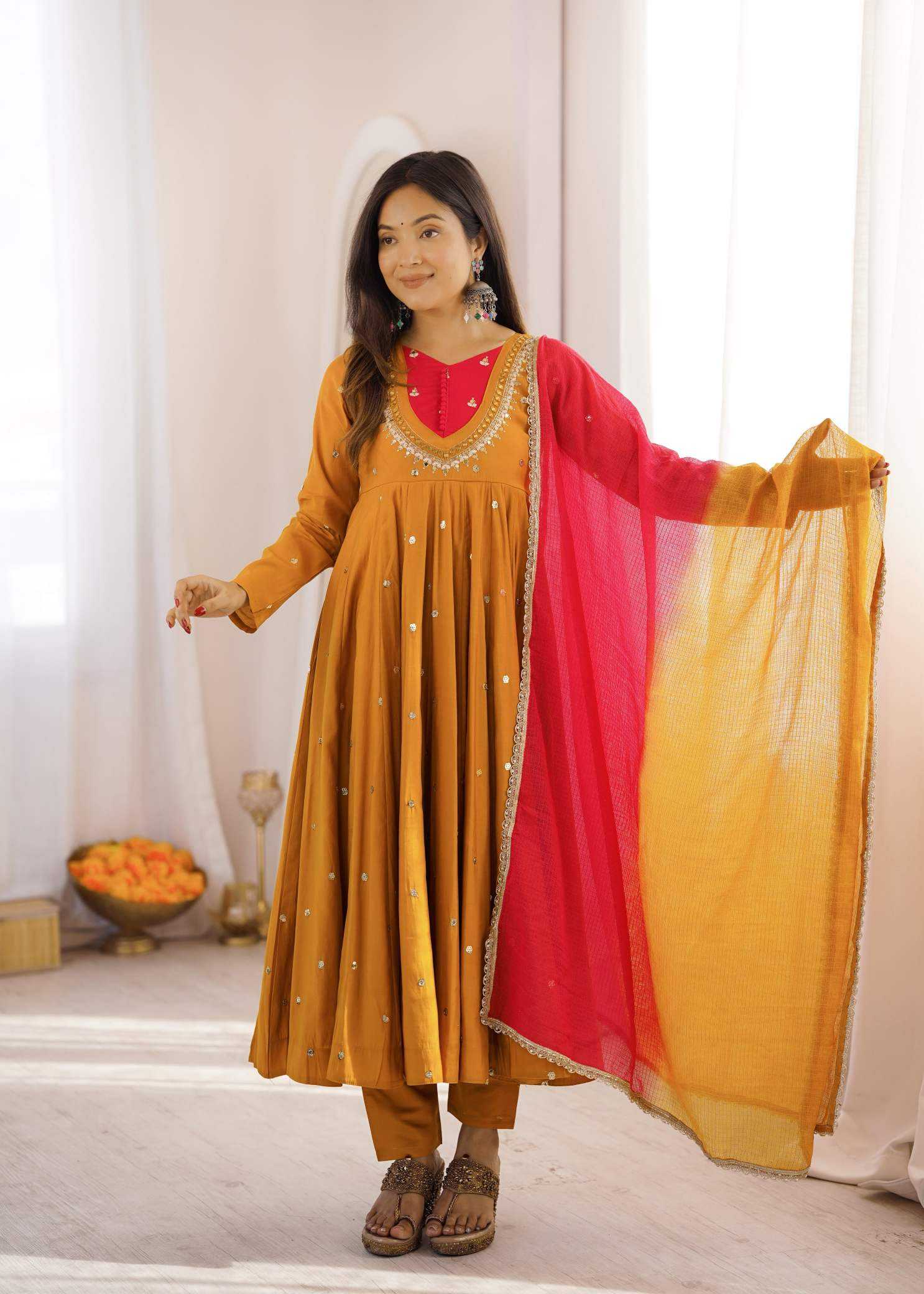 Embroidery Gown