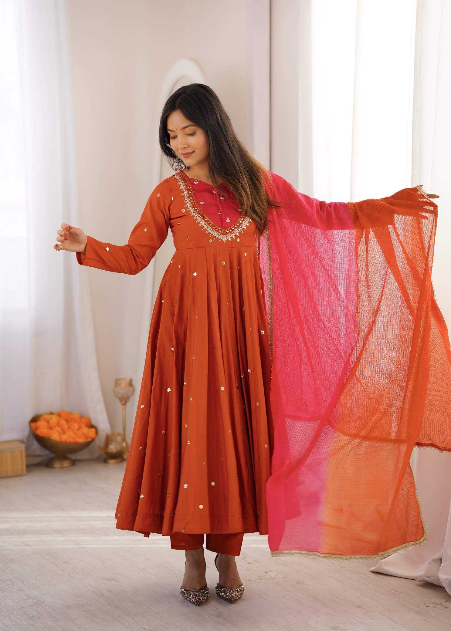 Embroidery Gown