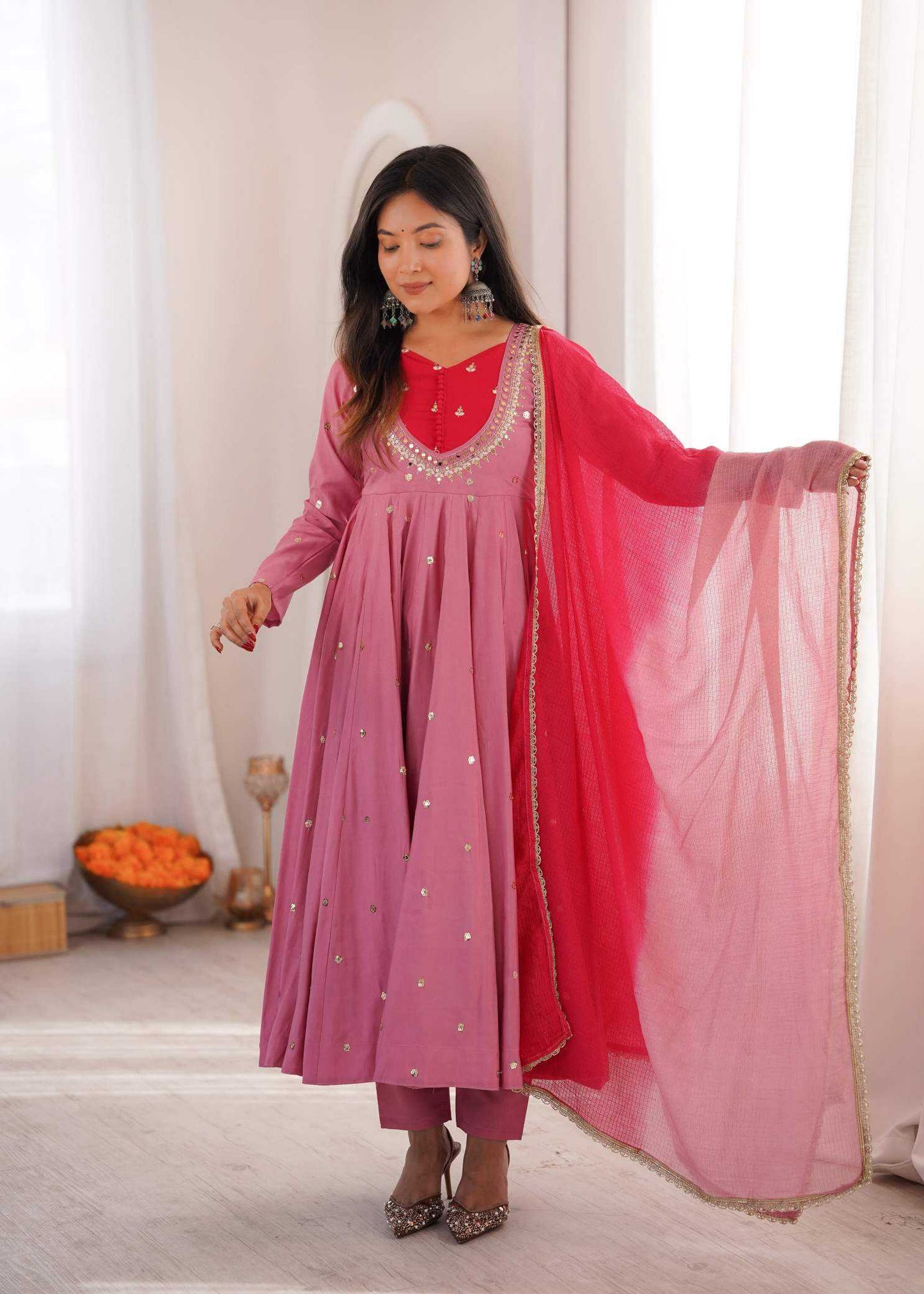 Embroidery Gown