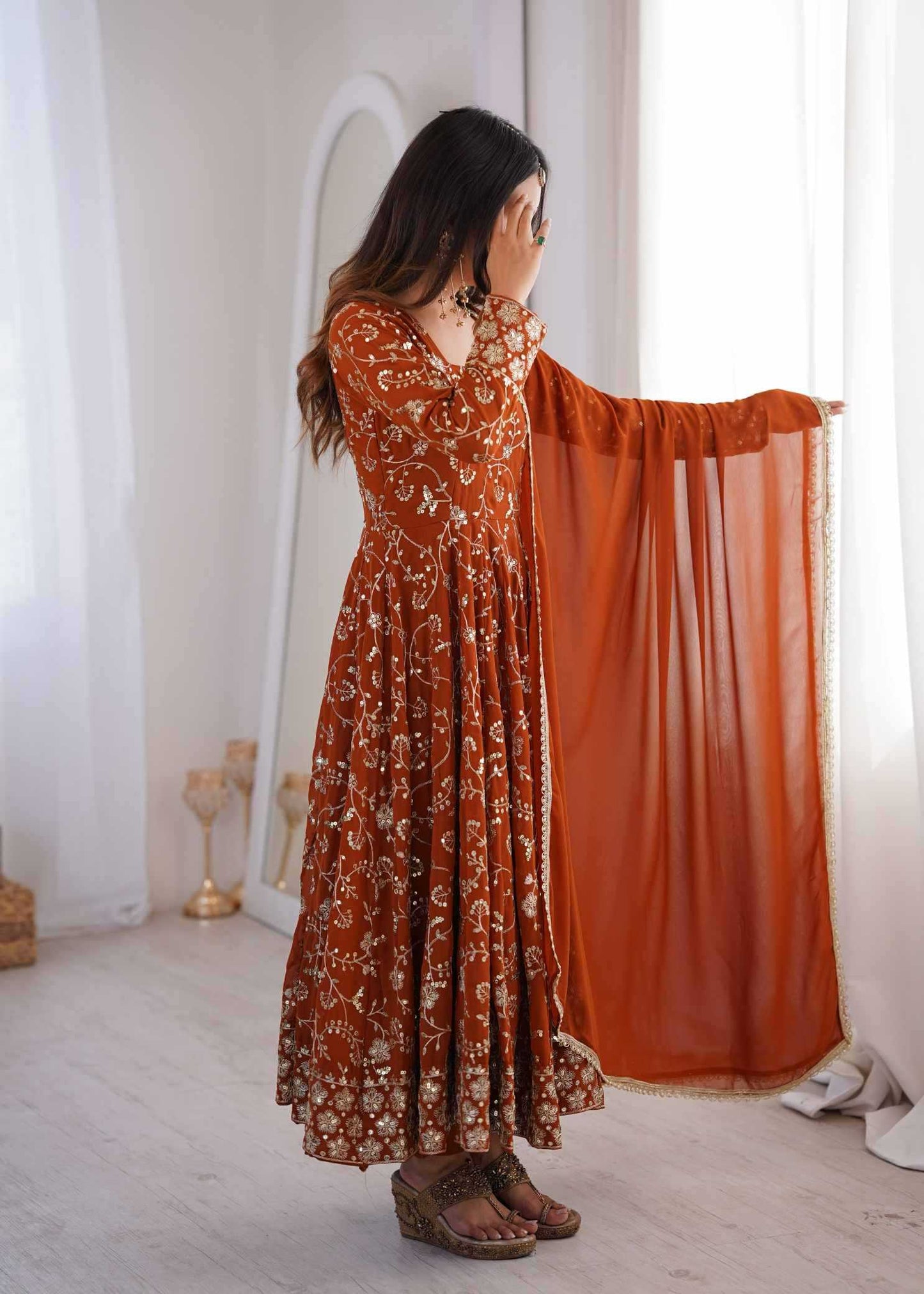 Faux Georgette Suit