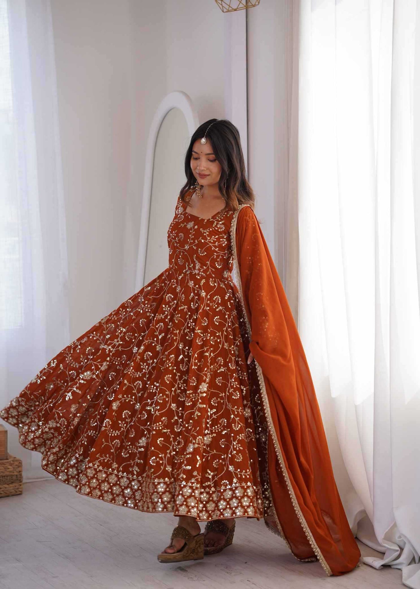 Faux Georgette Suit