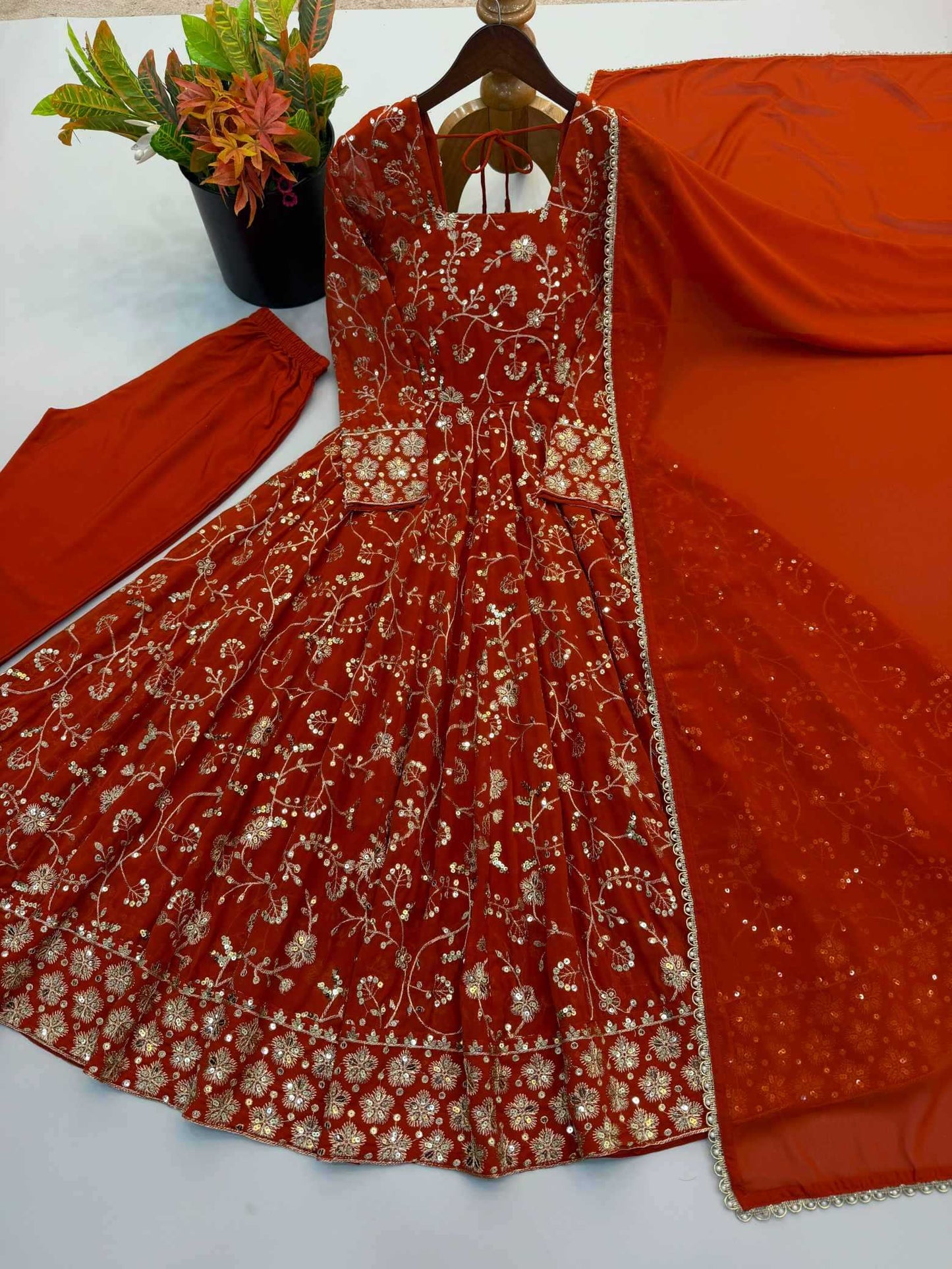 Faux Georgette Suit