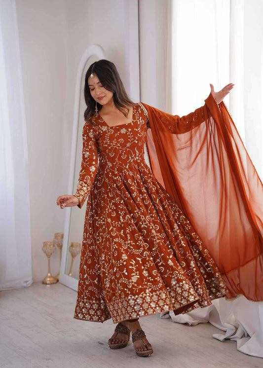 Faux Georgette Suit