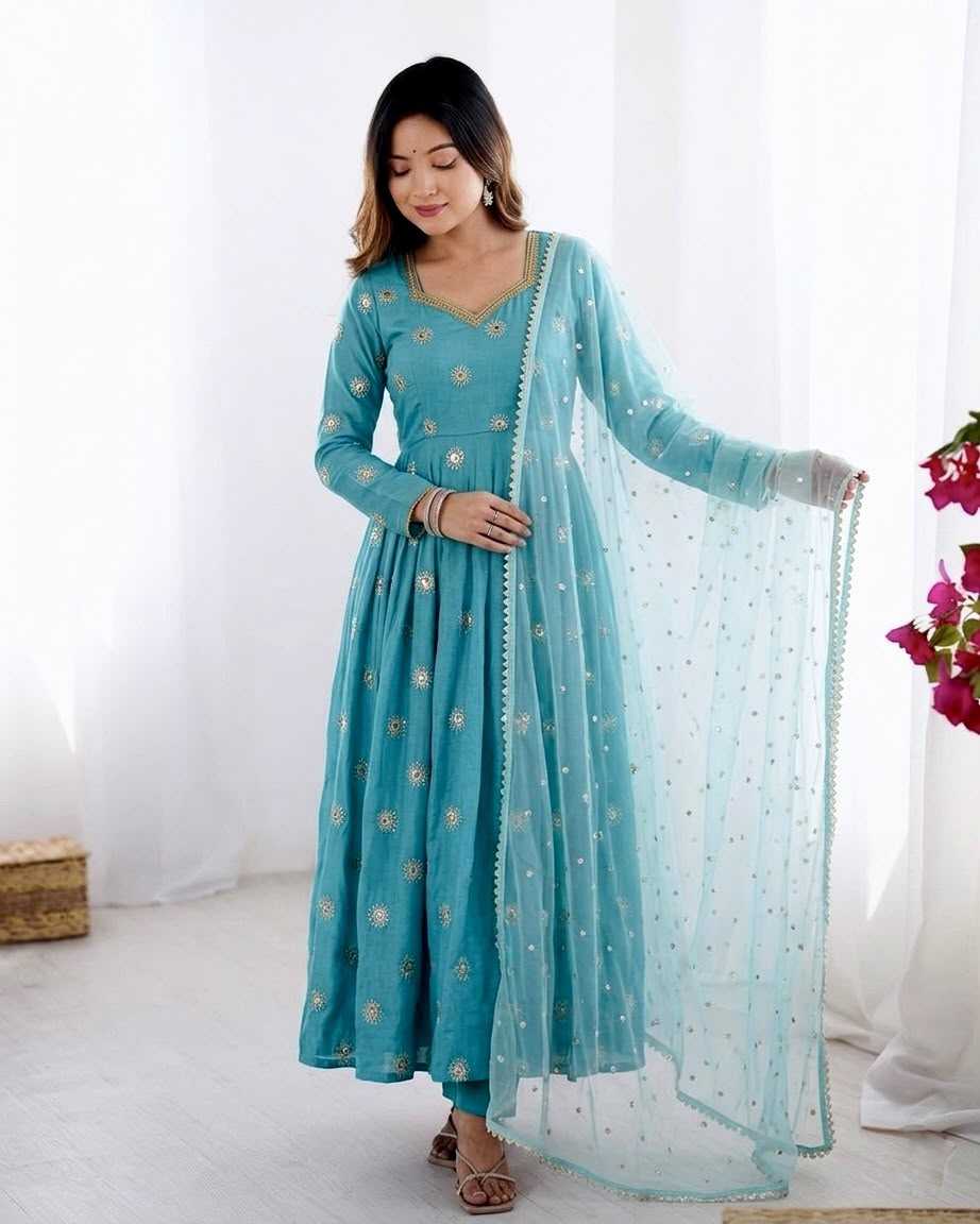 Cotton Embroidery Gown 524