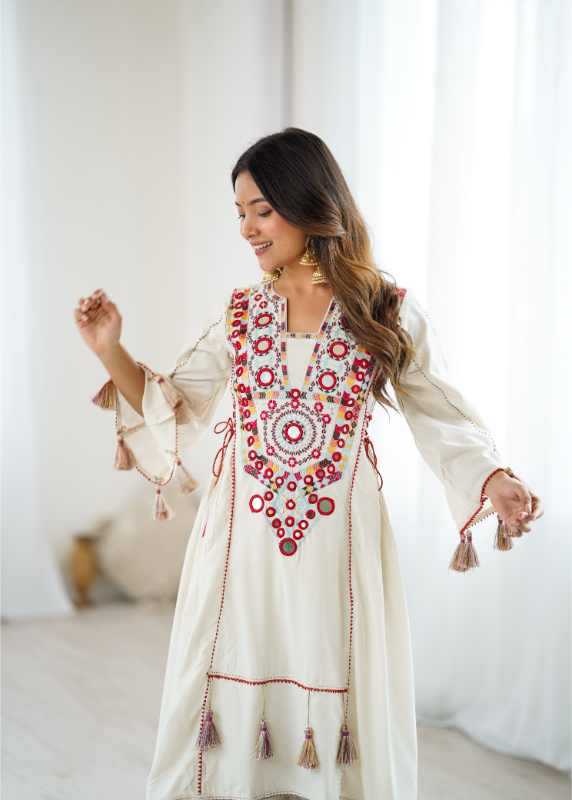 Khadi Cotton Embroidery Suit