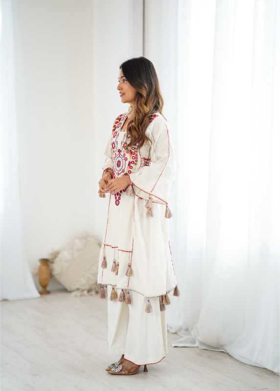 Khadi Cotton Embroidery Suit