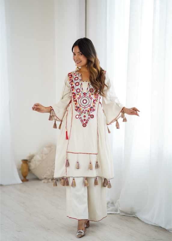 Khadi Cotton Embroidery Suit