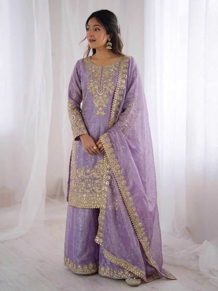 Pure Silk Embroidery Suit