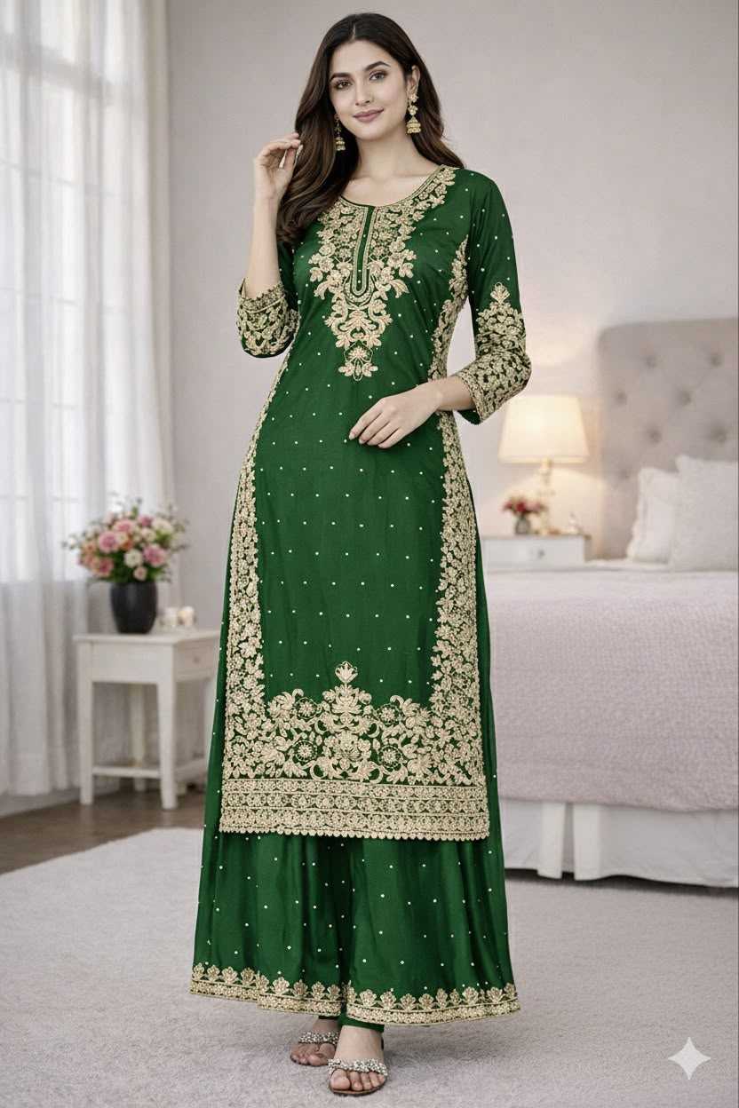 Pure Silk Embroidery Suit