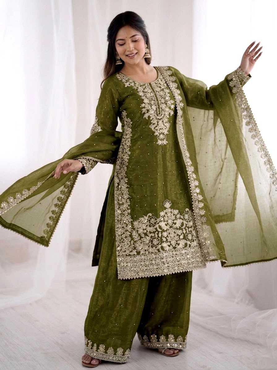 Pure Silk Embroidery Suit