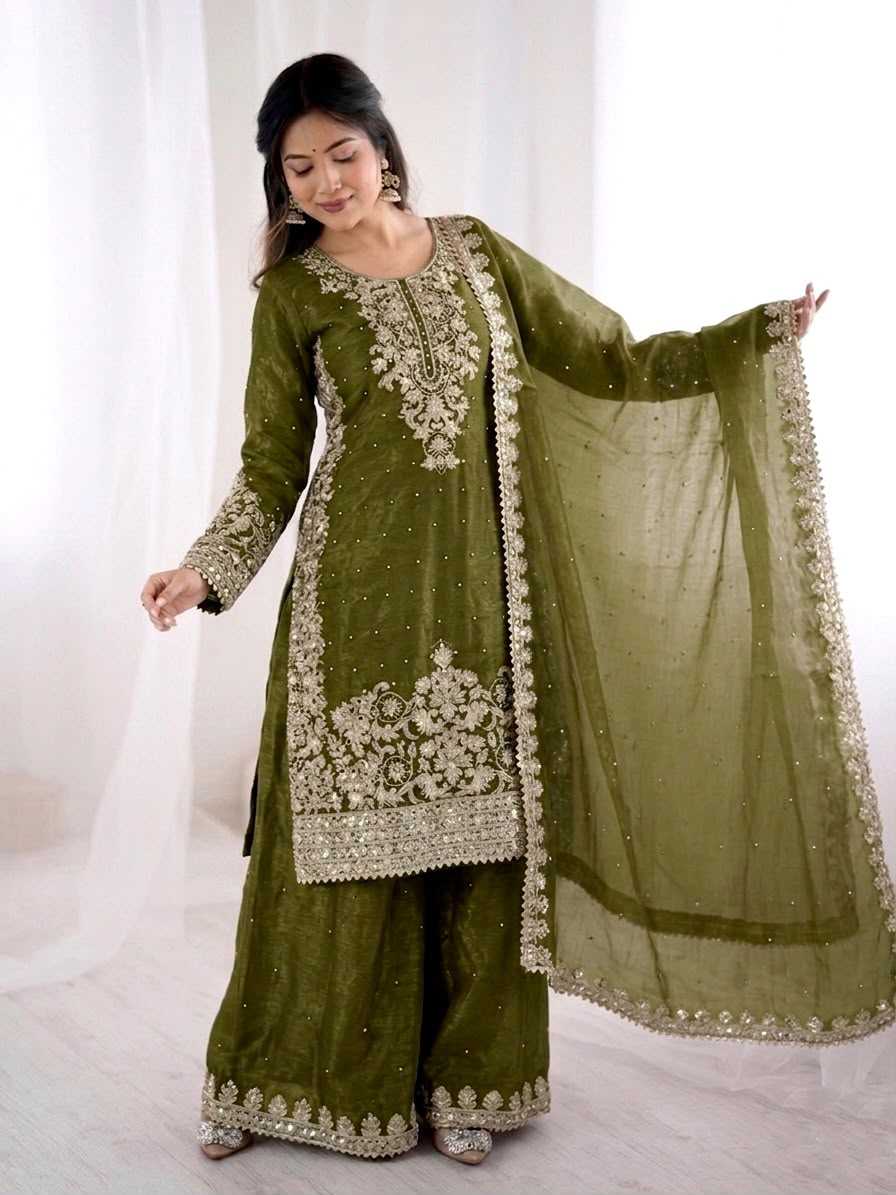 Pure Silk Embroidery Suit
