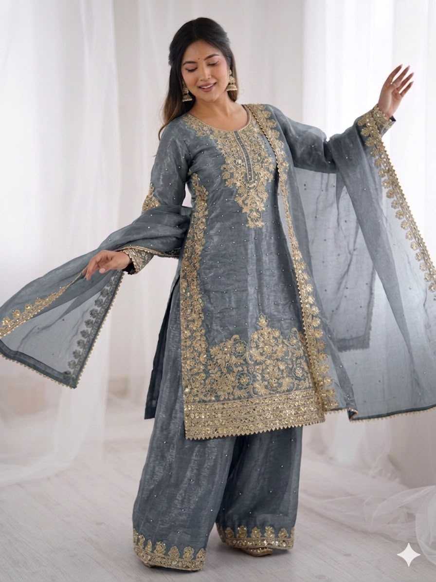 Pure Silk Embroidery Suit