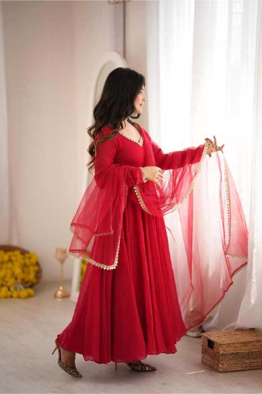 Crush Silk Party Gown