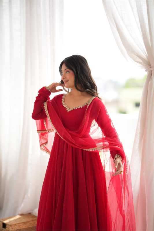 Crush Silk Party Gown