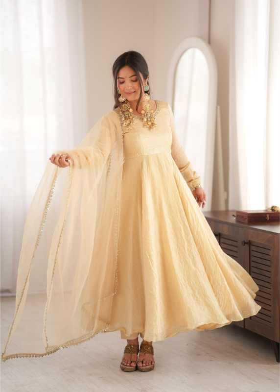 Crush Silk Party Gown