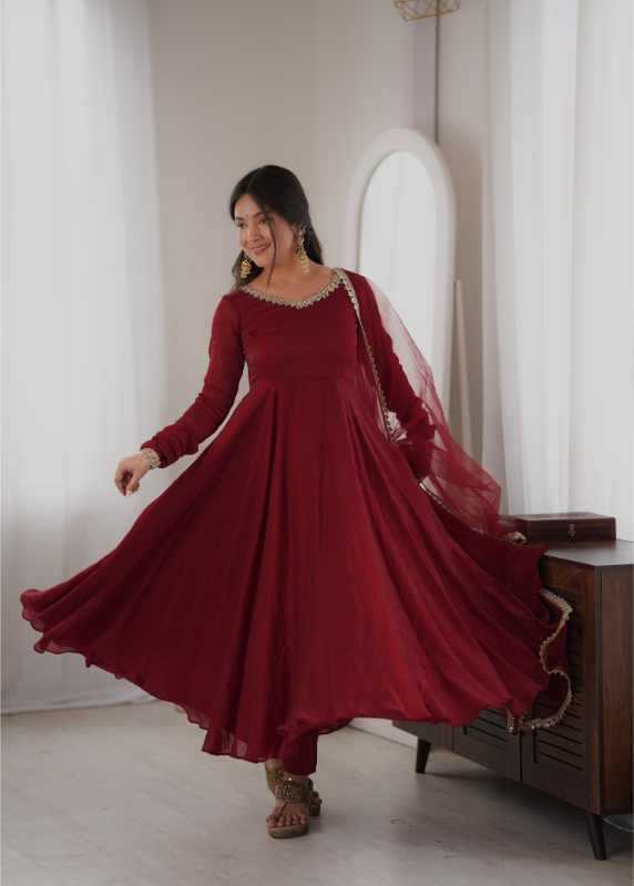 Crush Silk Party Gown