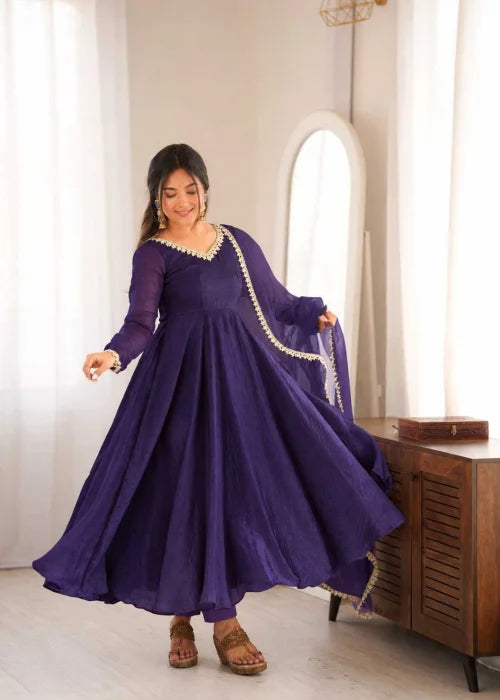 Crush Silk Party Gown