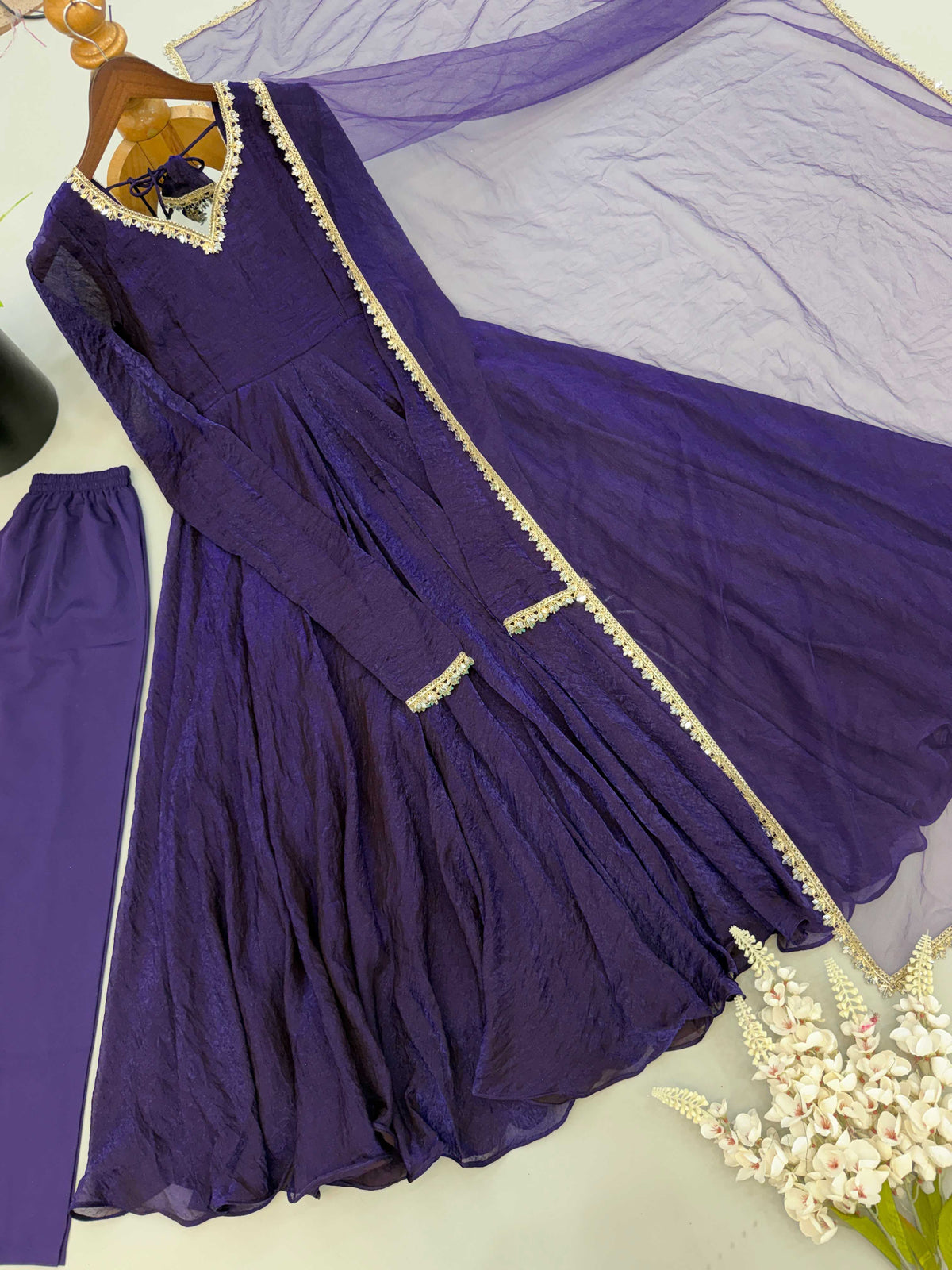 Crush Silk Party Gown