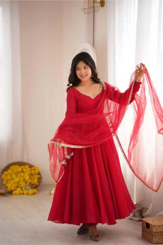 Crush Silk Party Gown