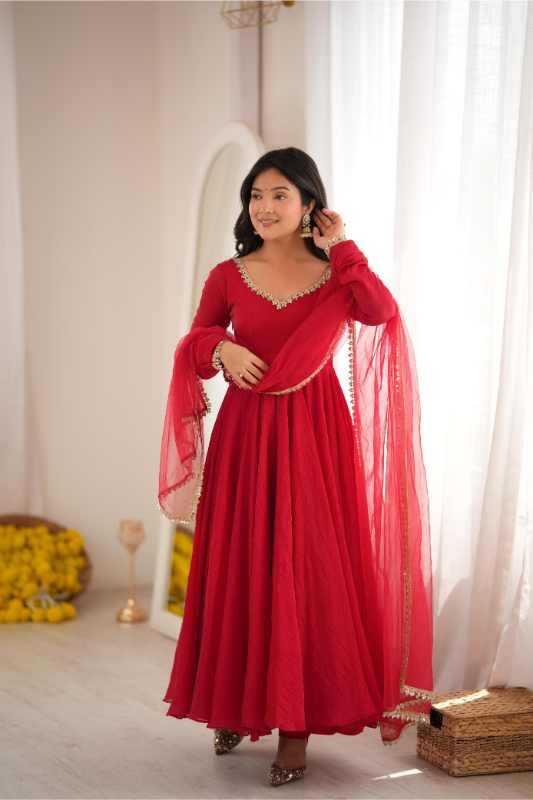 Crush Silk Party Gown