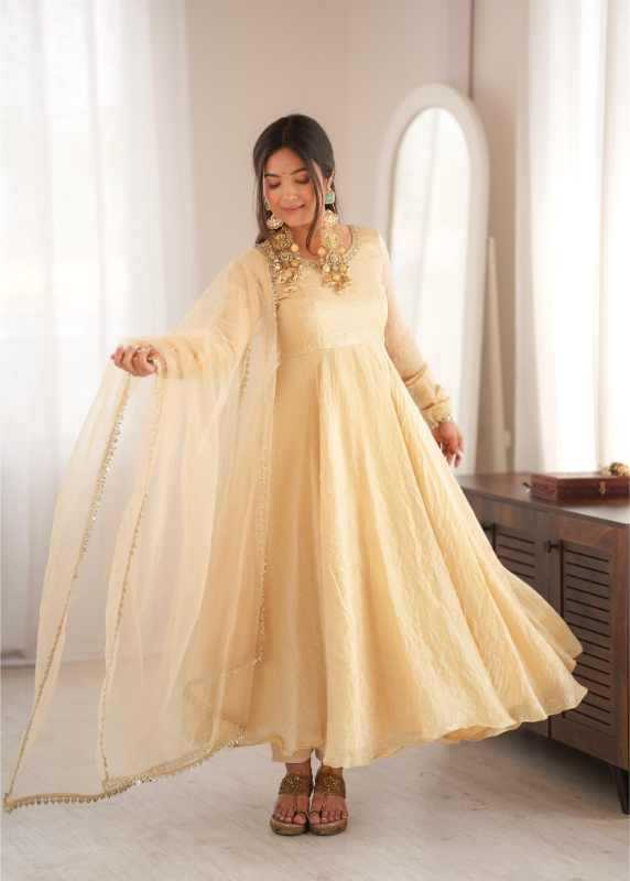 Crush Silk Party Gown