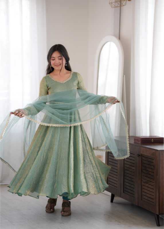 Crush Silk Party Gown