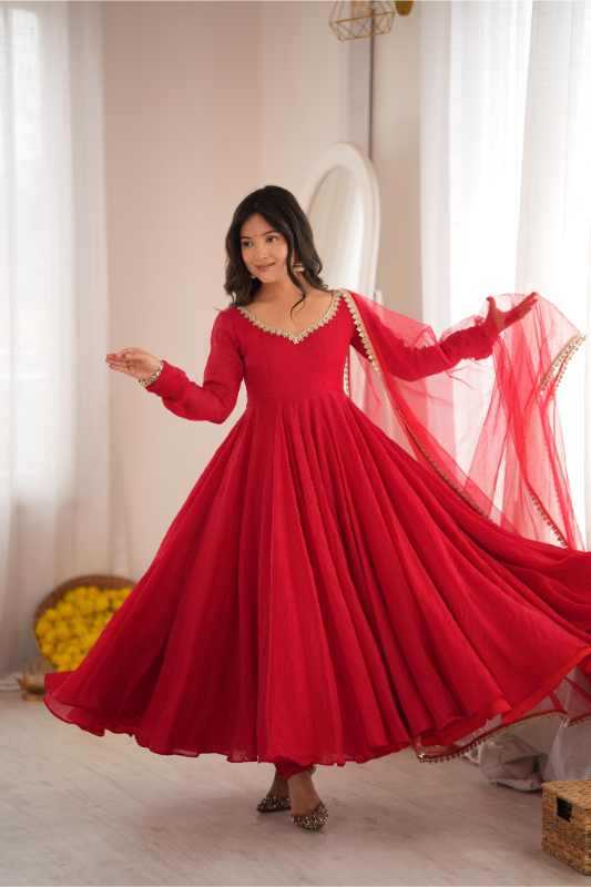 Crush Silk Party Gown