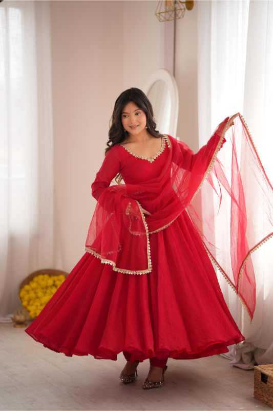 Crush Silk Party Gown