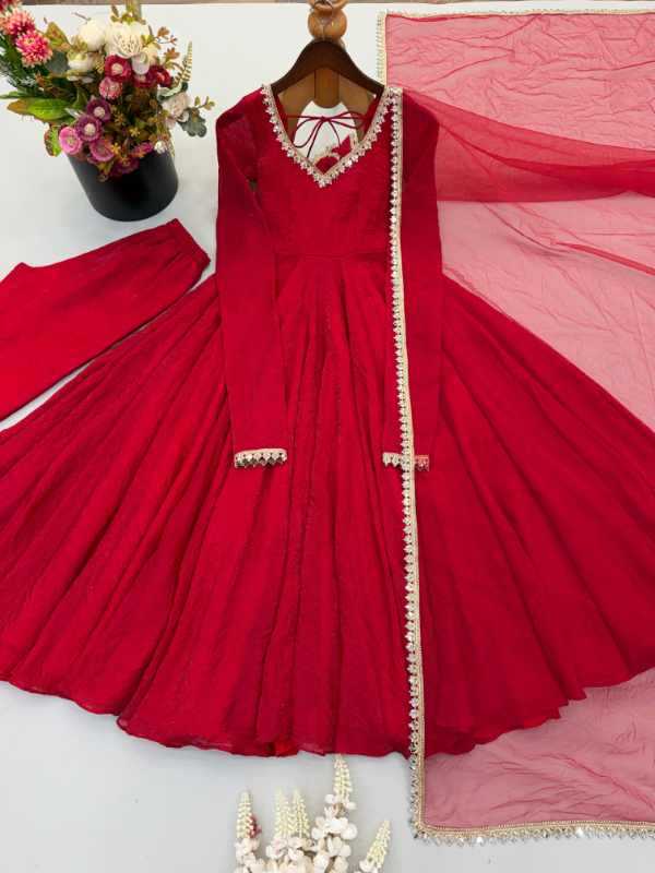 Crush Silk Party Gown
