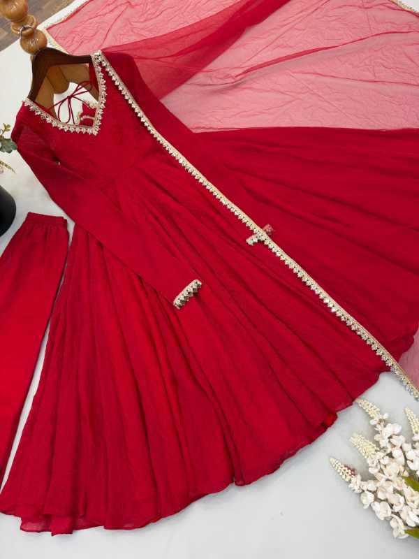 Crush Silk Party Gown