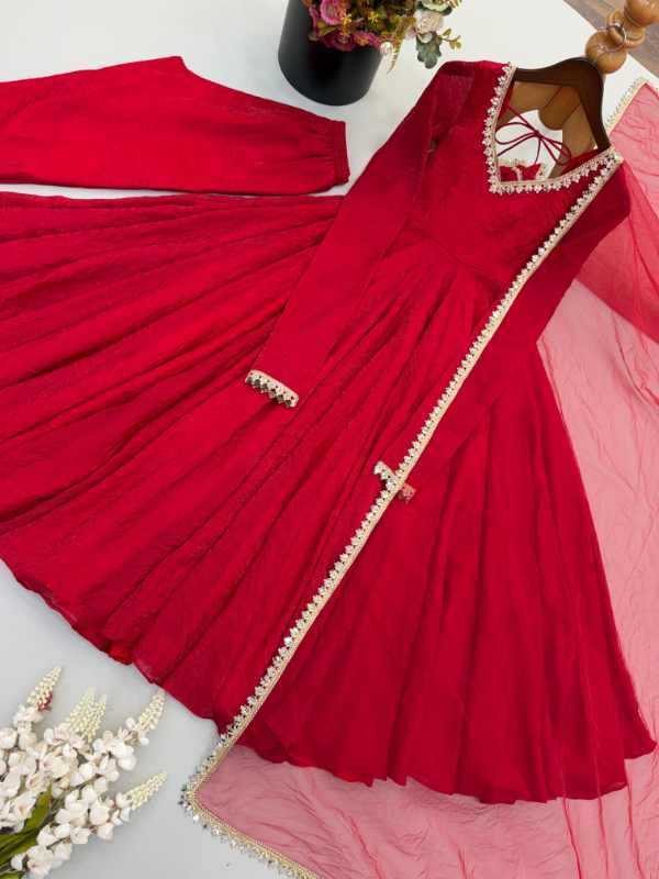 Crush Silk Party Gown