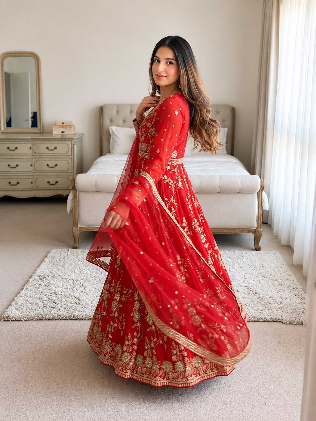Embroidery Gown