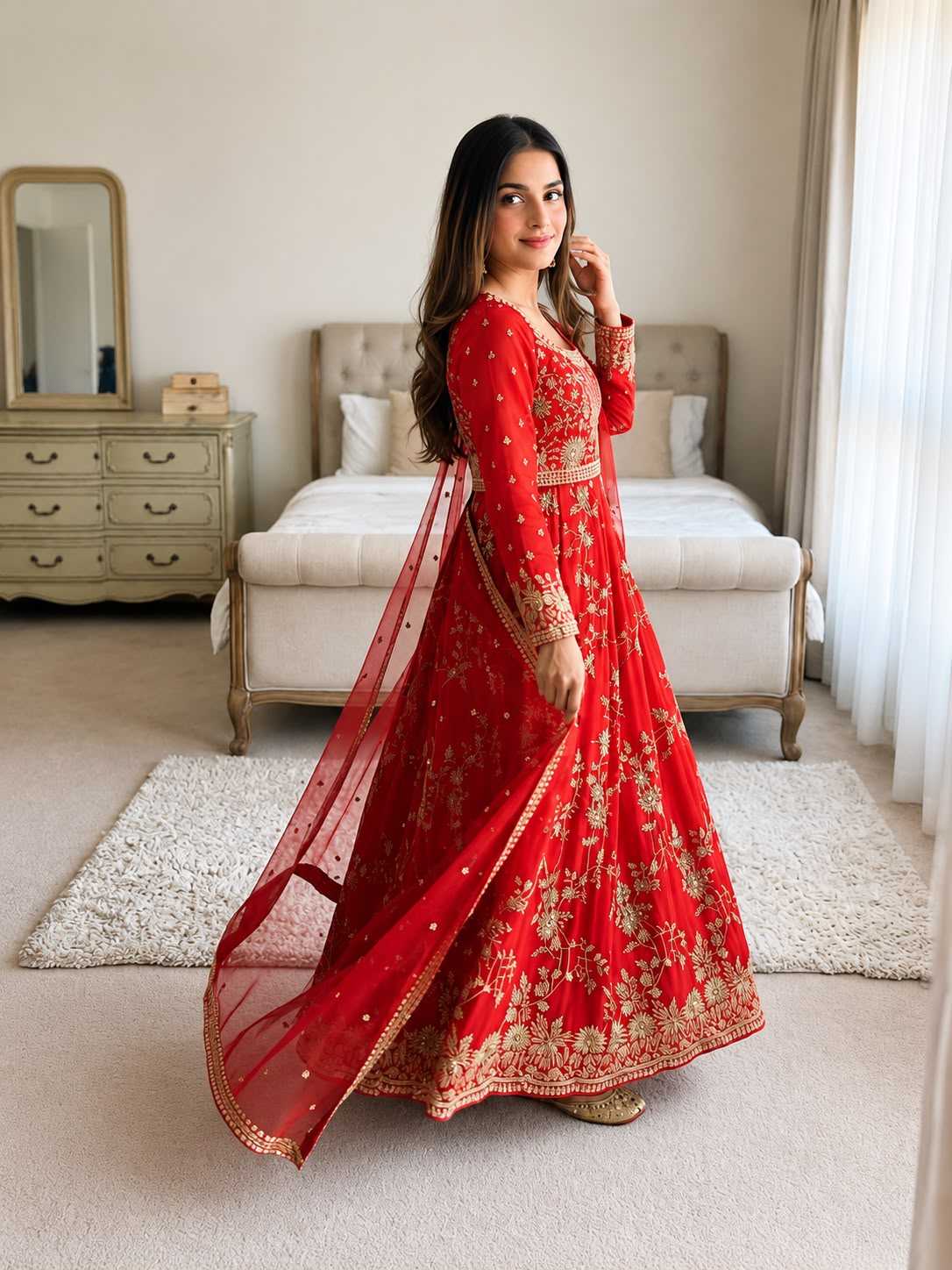 Embroidery Gown