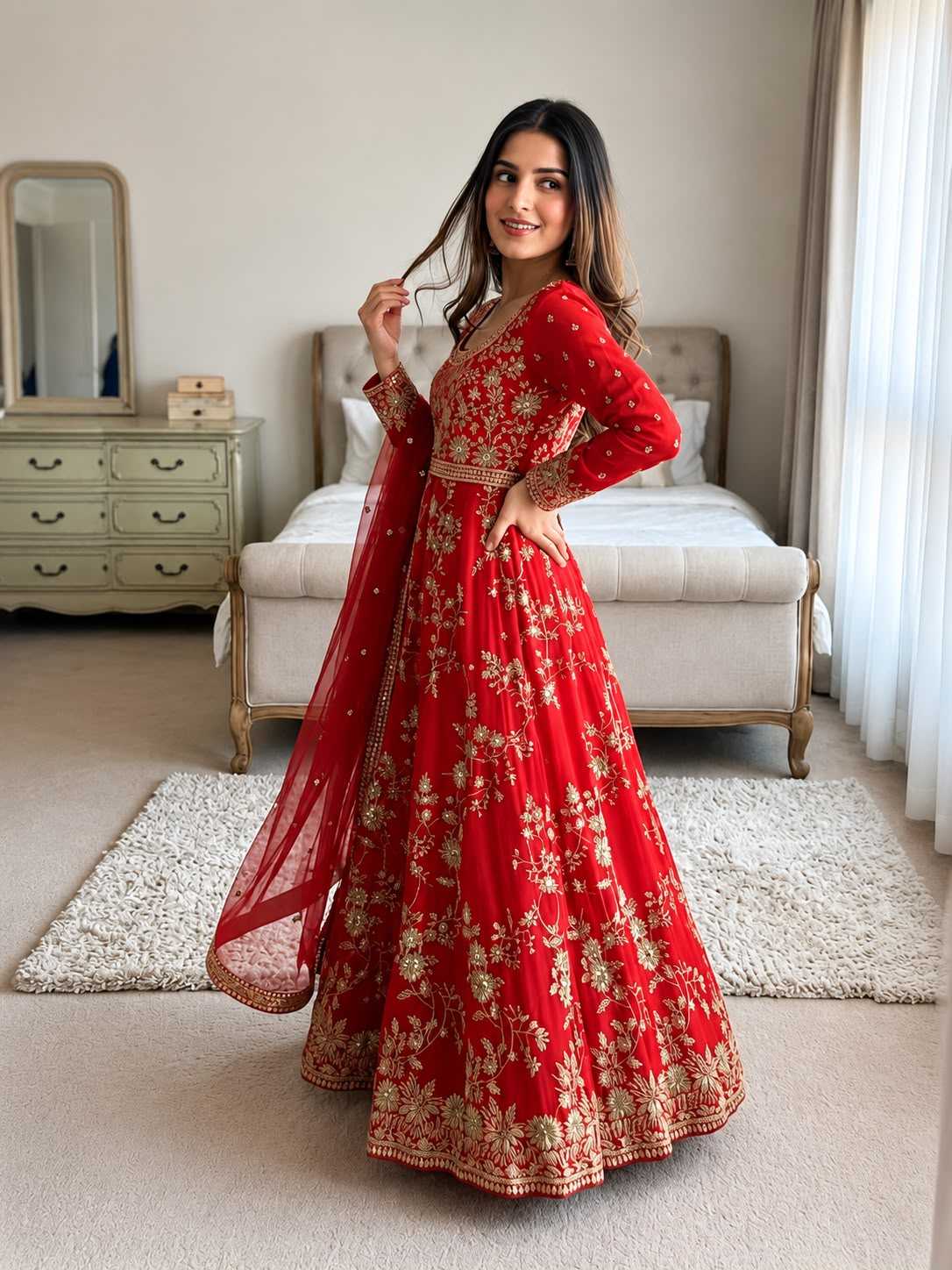 Embroidery Gown