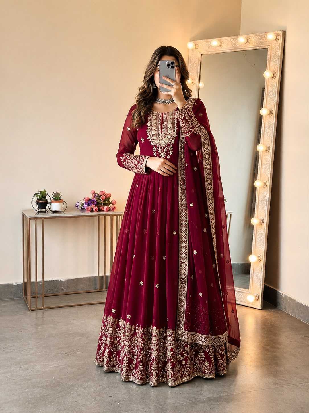 Embroidery Gown