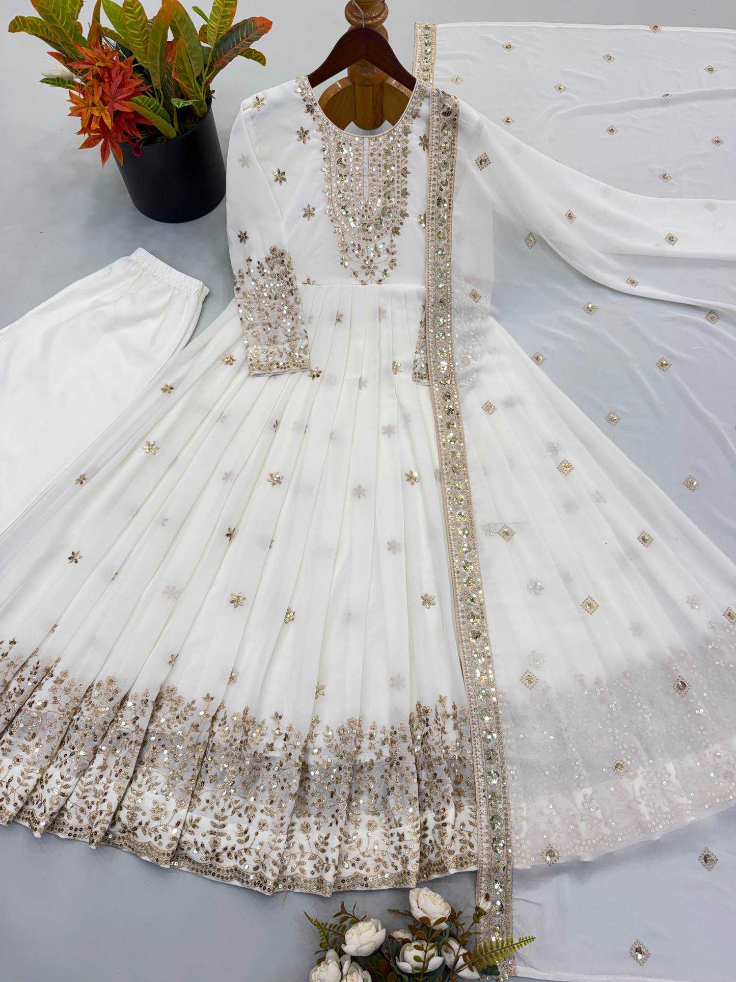 Embroidery Gown