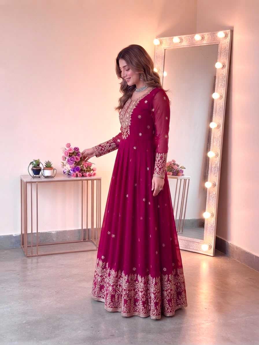 Embroidery Gown