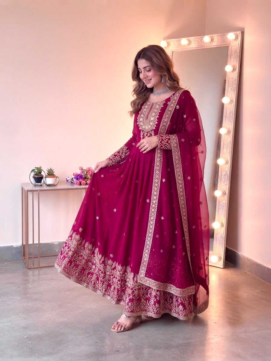Embroidery Gown