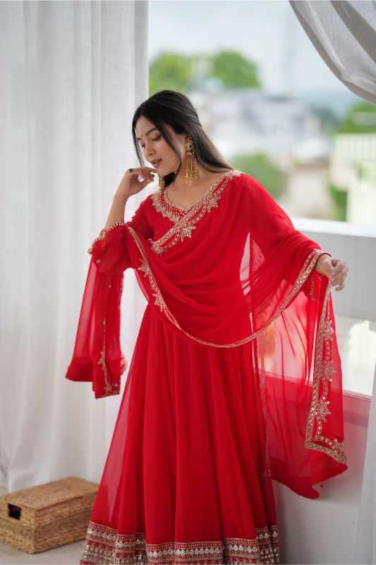 Georgette Embroidery Gown 549