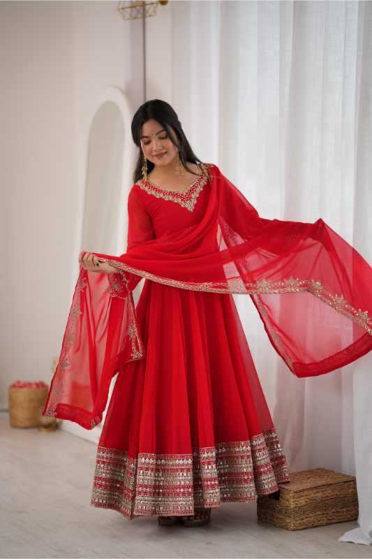 Georgette Embroidery Gown 549