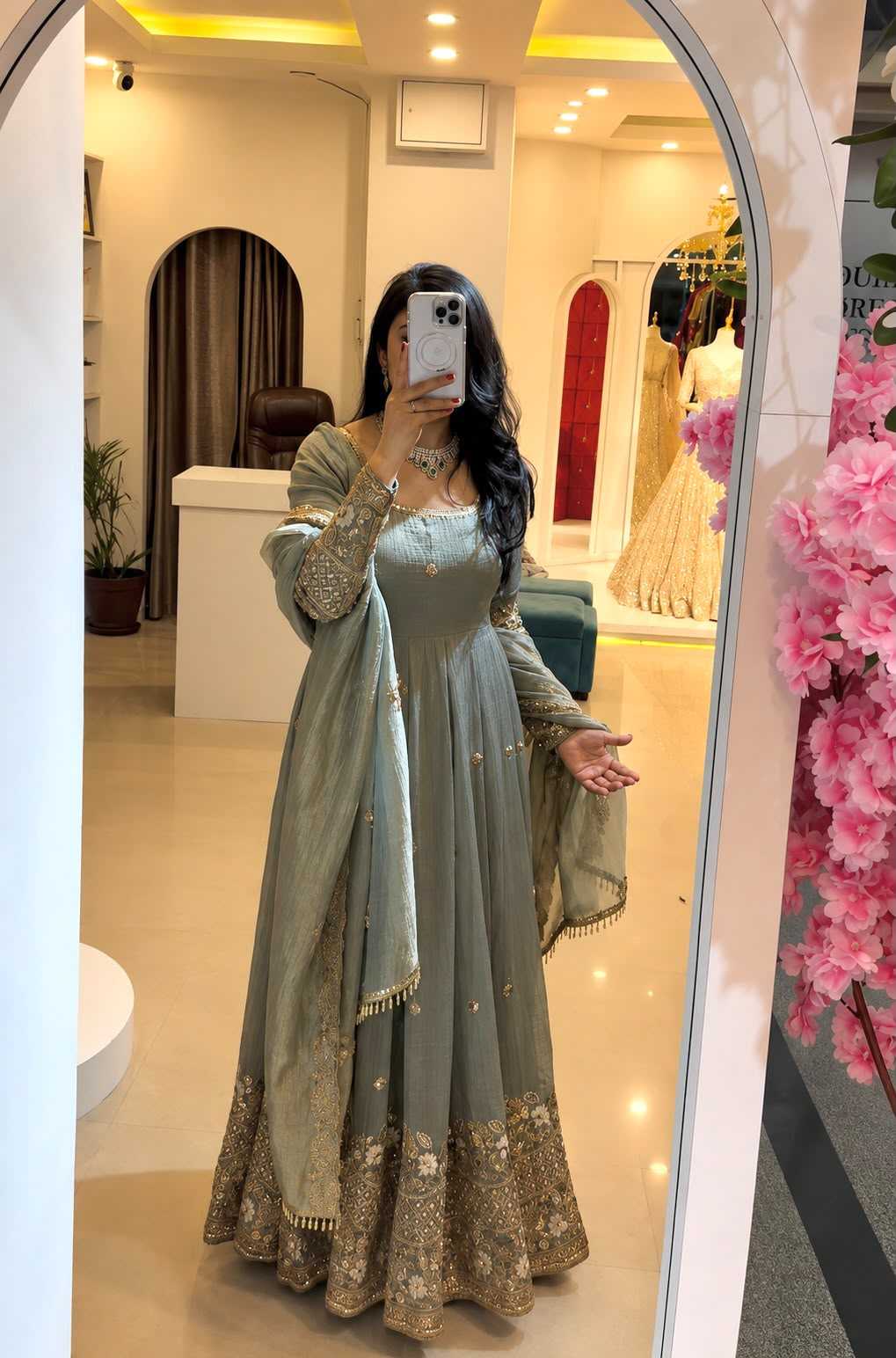 Cotton Embroidery Gown 550