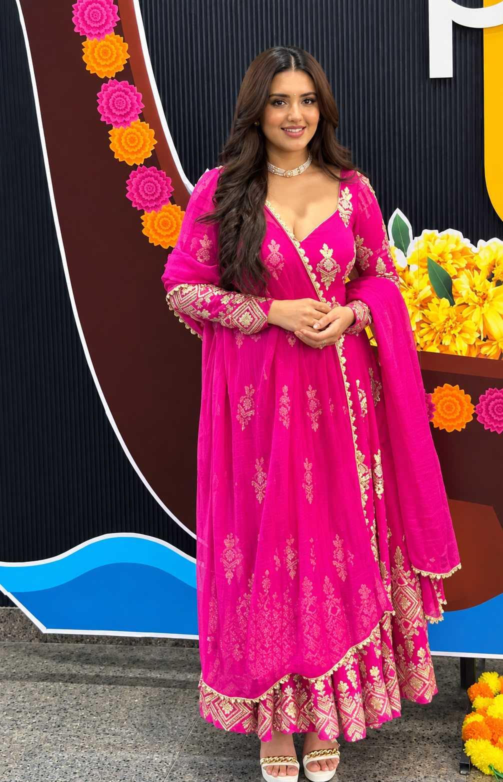 Georgette Embroidery Gown