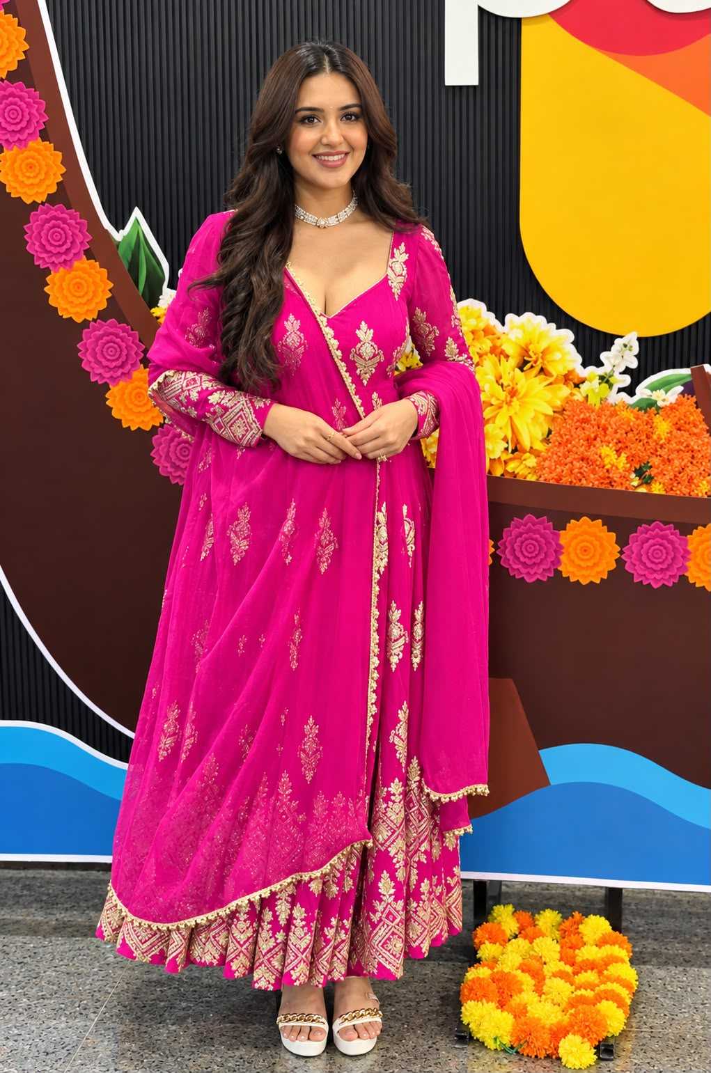 Georgette Embroidery Gown