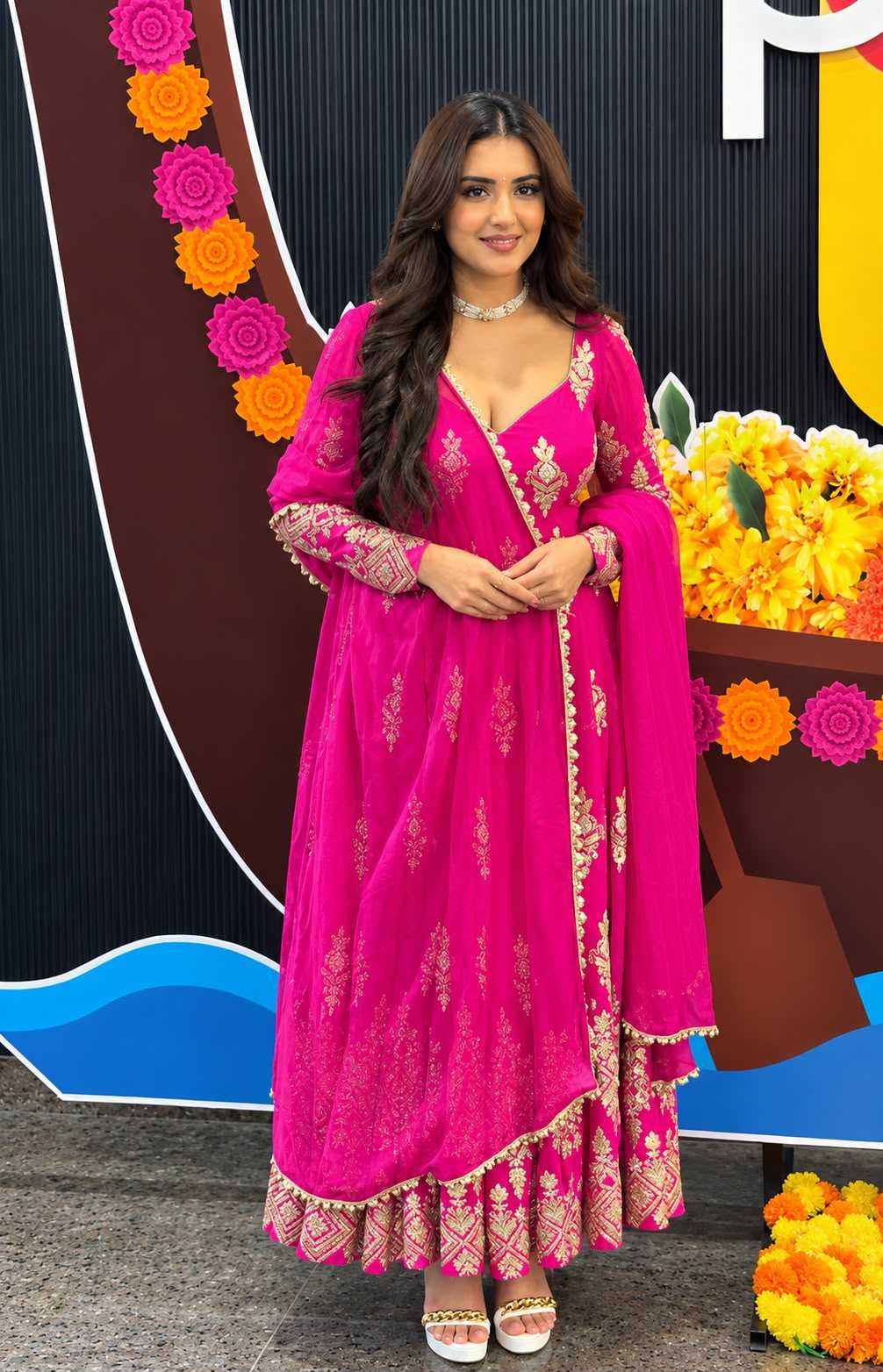 Georgette Embroidery Gown