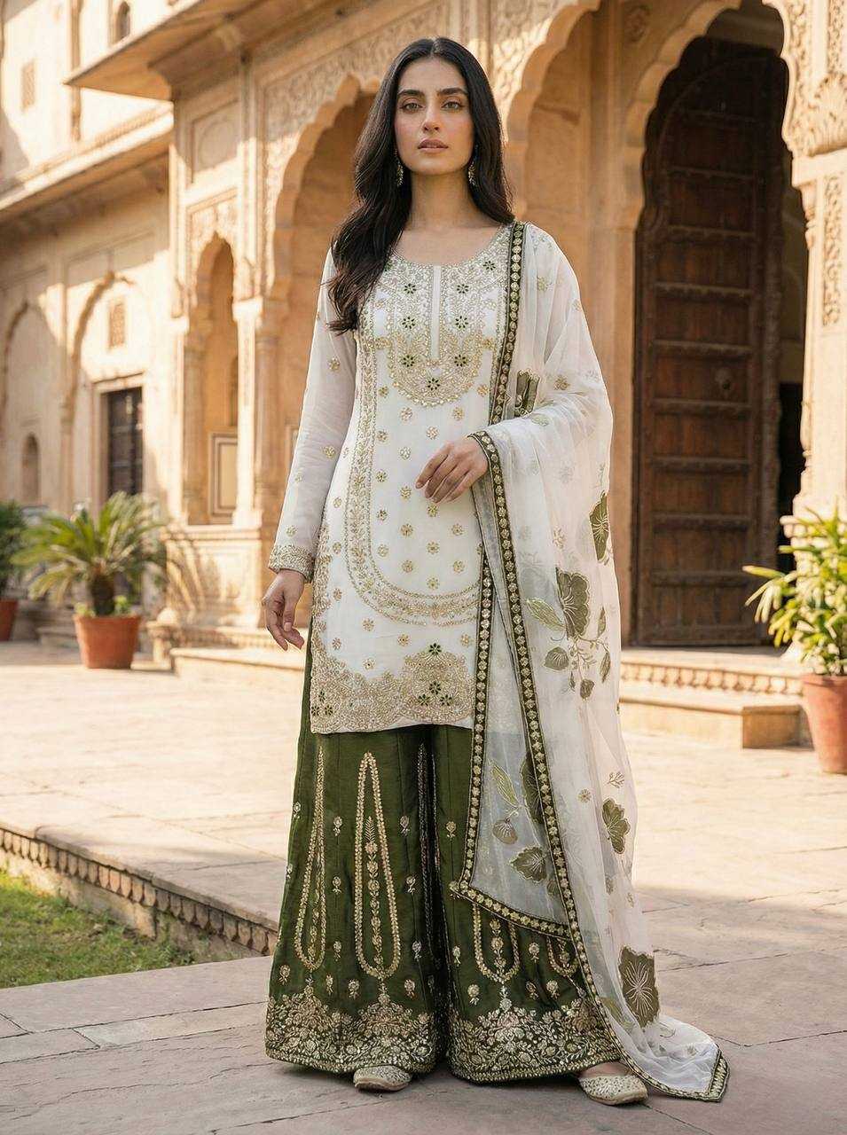 Silk Embroidery Suit