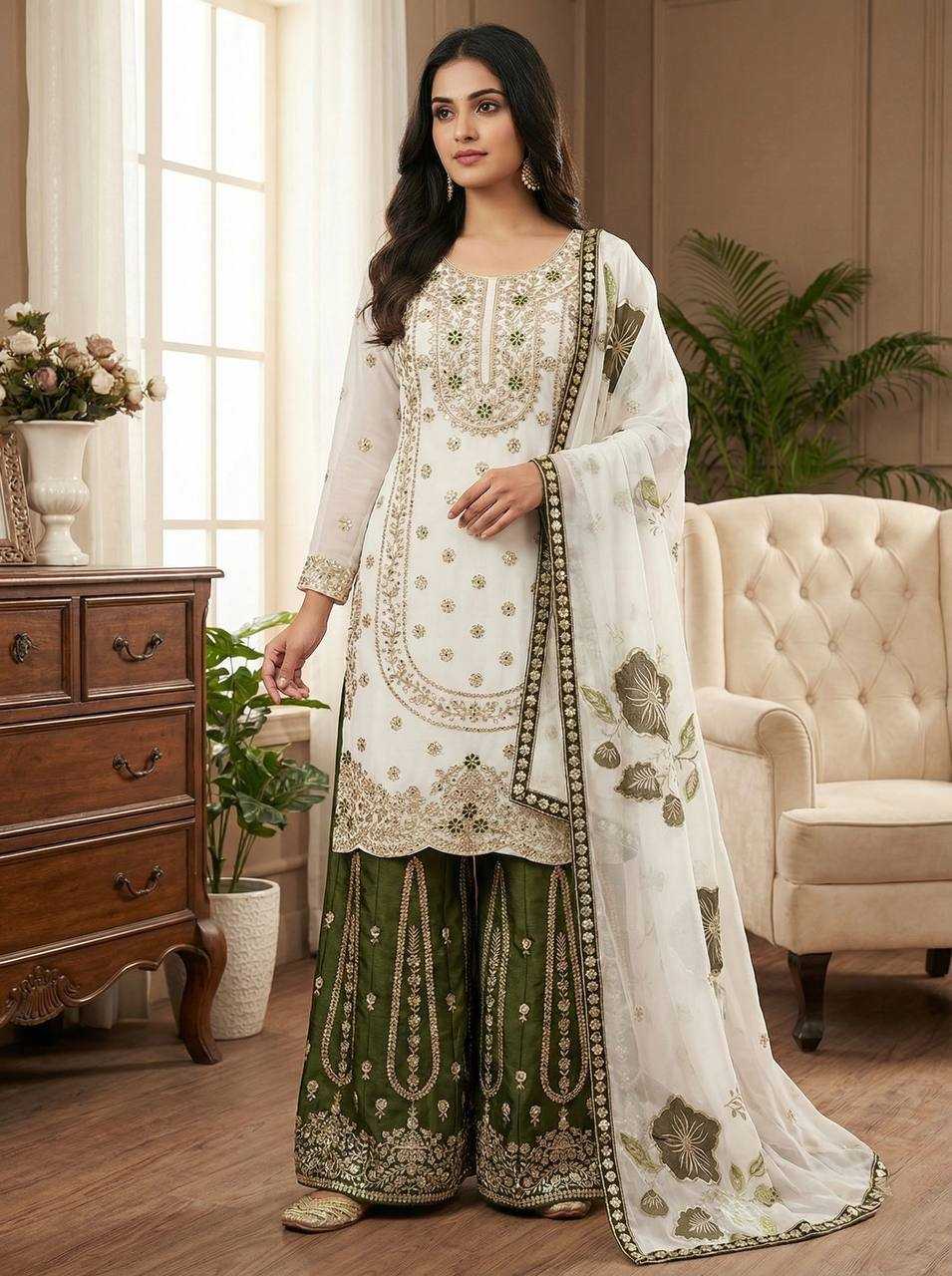 Silk Embroidery Suit